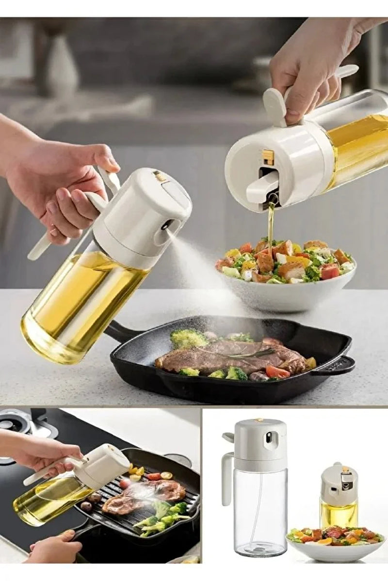 Glass Oil Spray Bottle Airfryer Oil Sprayer Kitchen Organizer and Cooking Oil Dispenser