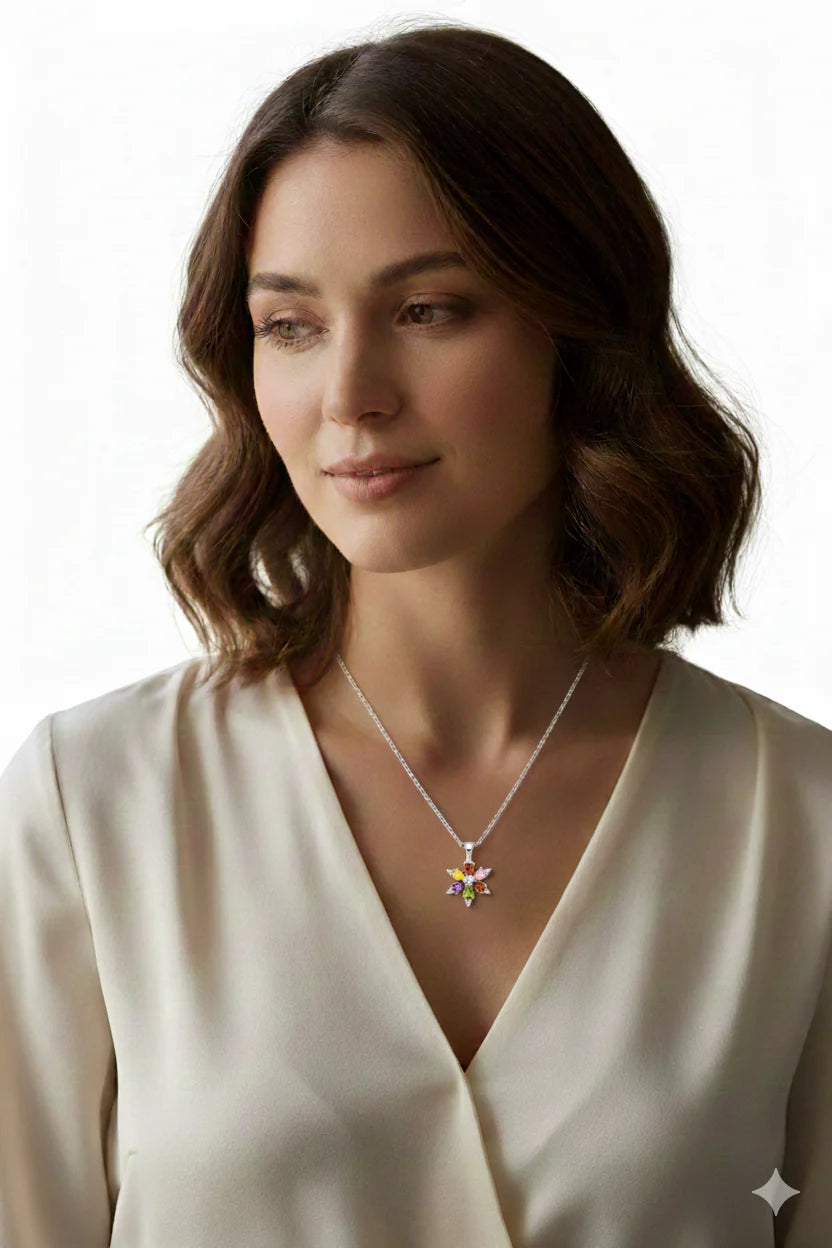 925 Sterling Silver Mixed Chain Necklace – Elegant Minimal Silver Jewelry – Everyday Gift for Her