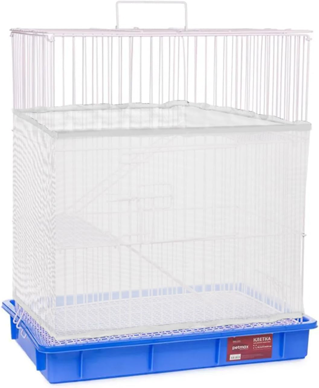 Bird Cage Airy Gauze Guard Catcher Parrot Nylon Mesh Net Cover Soft Universal Birdcage Elastic Cage Net Stretchy Skirt Accessories Pet Supplies (White)