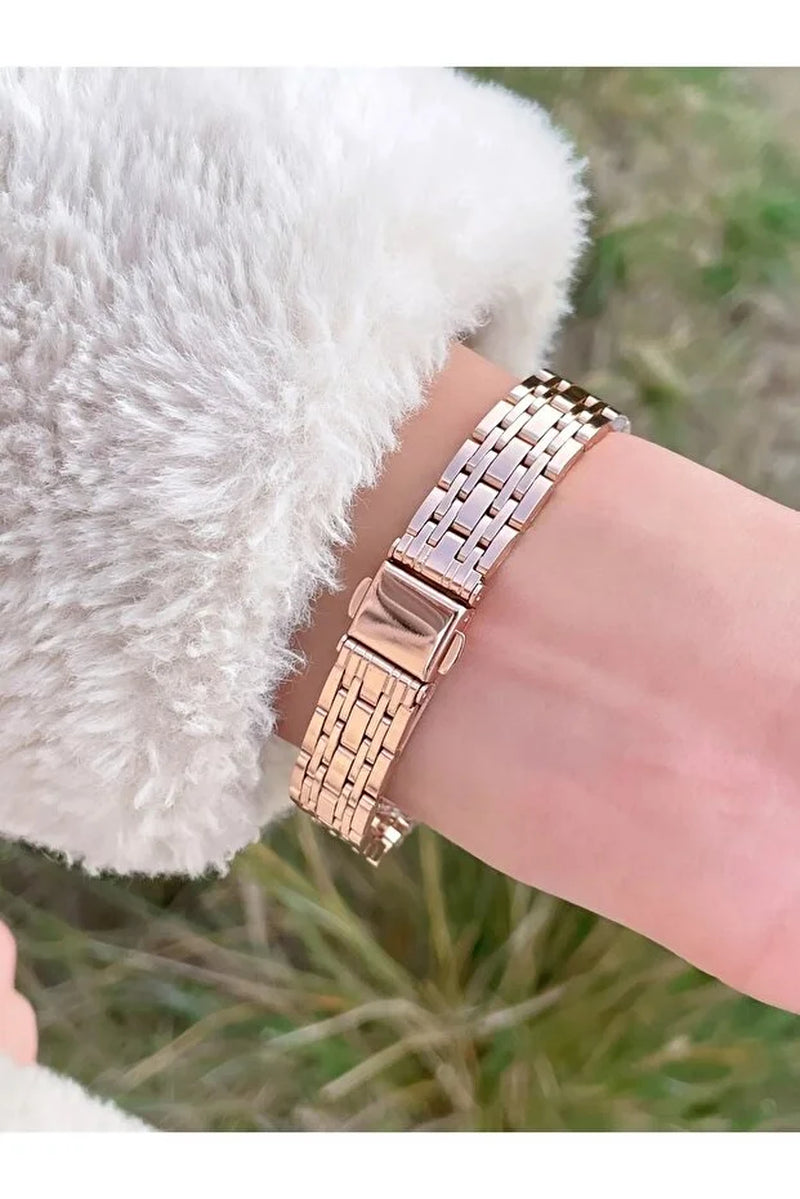 Retro Minimal Square Dial Women’S Watch | Elegant Wrist Watch