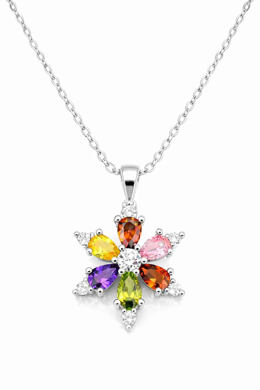 925 Sterling Silver Mixed Chain Necklace – Elegant Minimal Silver Jewelry – Everyday Gift for Her